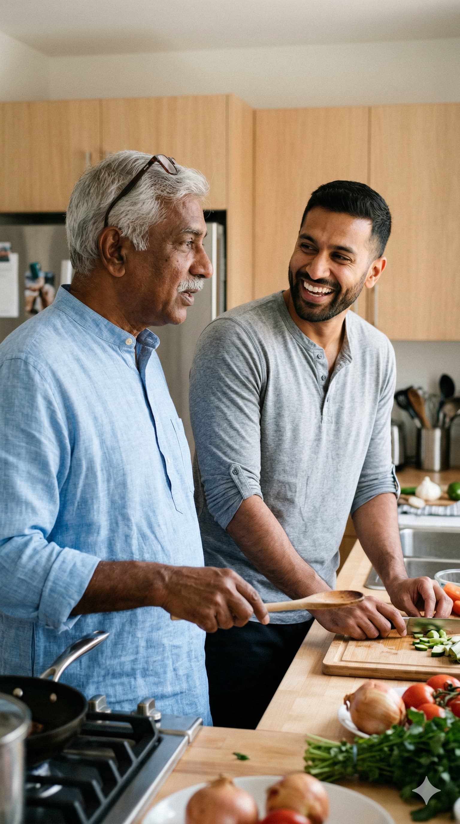 Family caring for an aging parent